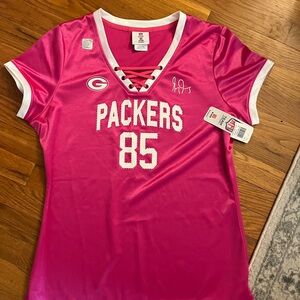 NFL Pink #85 Packers Jersey - women’s large - new with tags